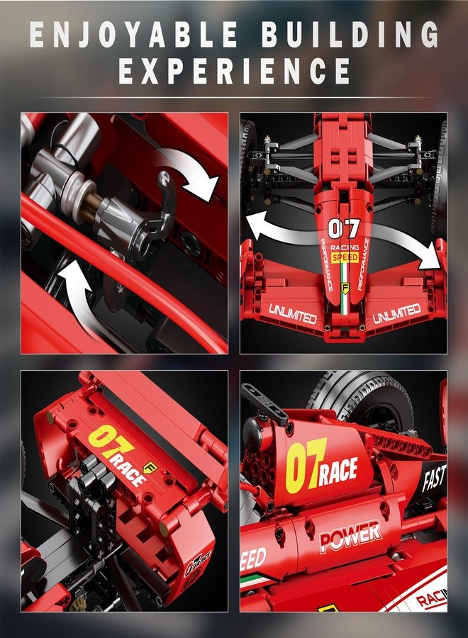 Reobrix F1 Cars Building Sets for Adults, Technical Formula 1 Model Car Kits, Cool 1:8 Scale Race Car Model Display for Home or Office Decor, Collectible Gifts for F1 Fans (928 PCS,Static Version) - Image 4